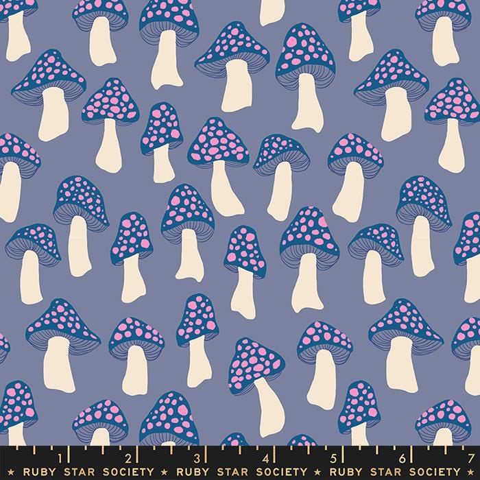 Rare HTF | Mushrooms in Denim | Darlings 2 | 2022 | Ruby Star Society | RS5057-13 | BTHY