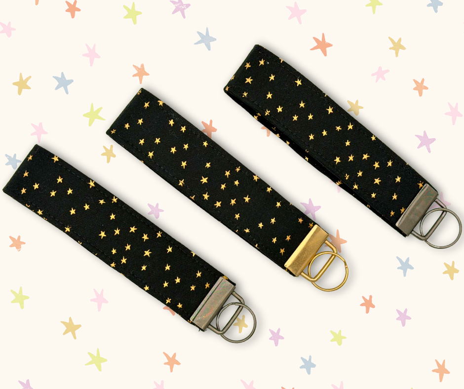 Key Fob Wristlet | Ruby Star Mini Starry – Handmade
