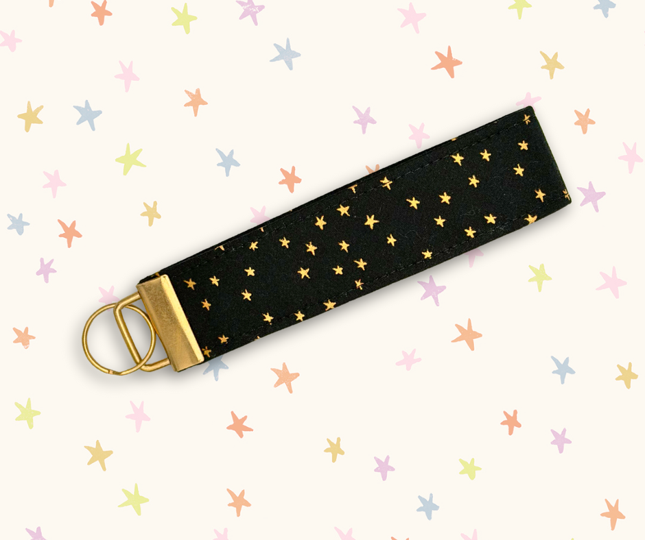 Key Fob Wristlet | Ruby Star Mini Starry – Handmade
