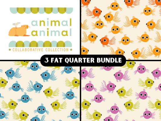 Animal Animal Fabric – Sarah Watts – RS5165-13 – Ruby Star Society – 3 Fat Quarter Bundle