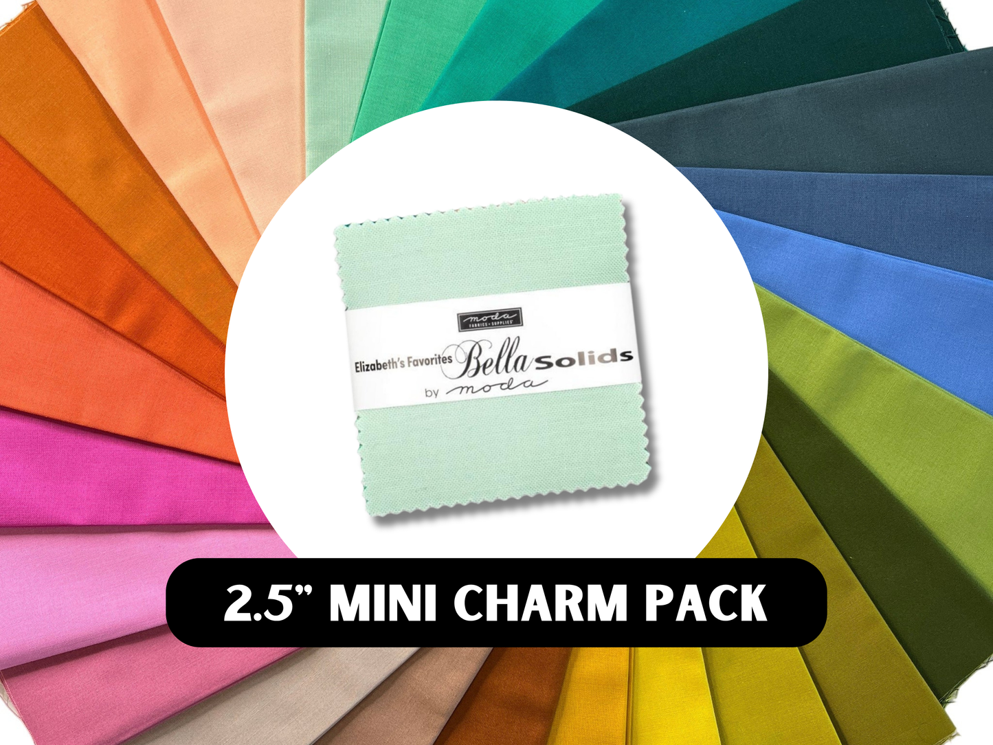 Bella Solids – 2.5” Mini Charm Pack - Moda