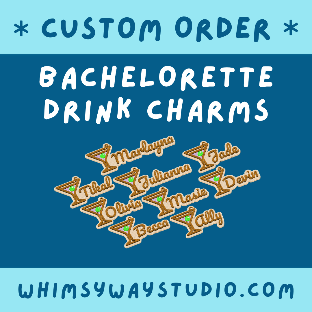 ✨ Custom Order – Bachelorette Drink Charms ✨