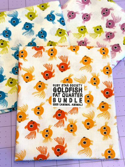 Animal Animal – Goldfish 3 Fat Quarter Bundle – Sarah Watts – Ruby Star Society