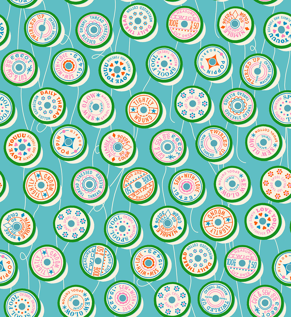 Trinketry – Spools in Turquoise – Designer – Ruby Star Society
