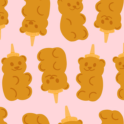 Egg and Friends – Honey Bears in Cotton Candy Pink – Kimberly Kight – Ruby Star Society