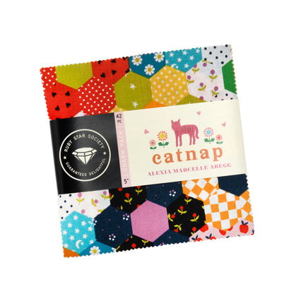 Catnap – Alexia Marcelle Abegg – 5” Charm Pack - Ruby Star Society