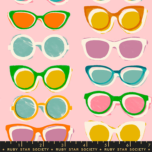 Poolside Shade in Cotton Candy shown with a ruler for scale, RS5200-12