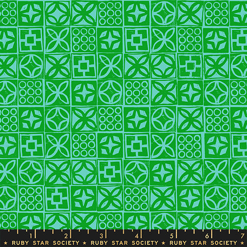 Architectural Blocks in Verdant shown with a ruler for scale, RS5201-15