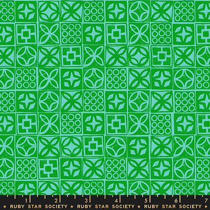 Architectural Blocks in Verdant shown with a ruler for scale, RS5201-15