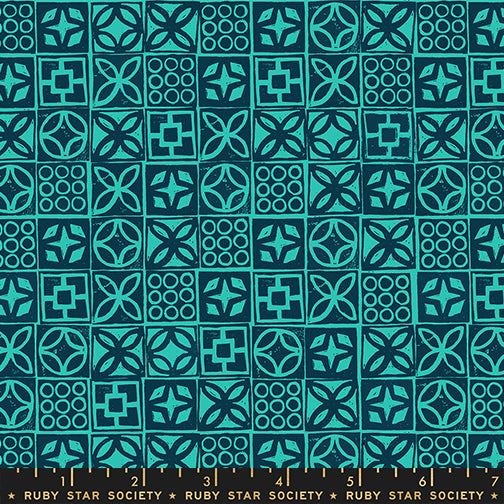 Architectural Blocks in Peacock shown with a ruler for scale, RS5201-16