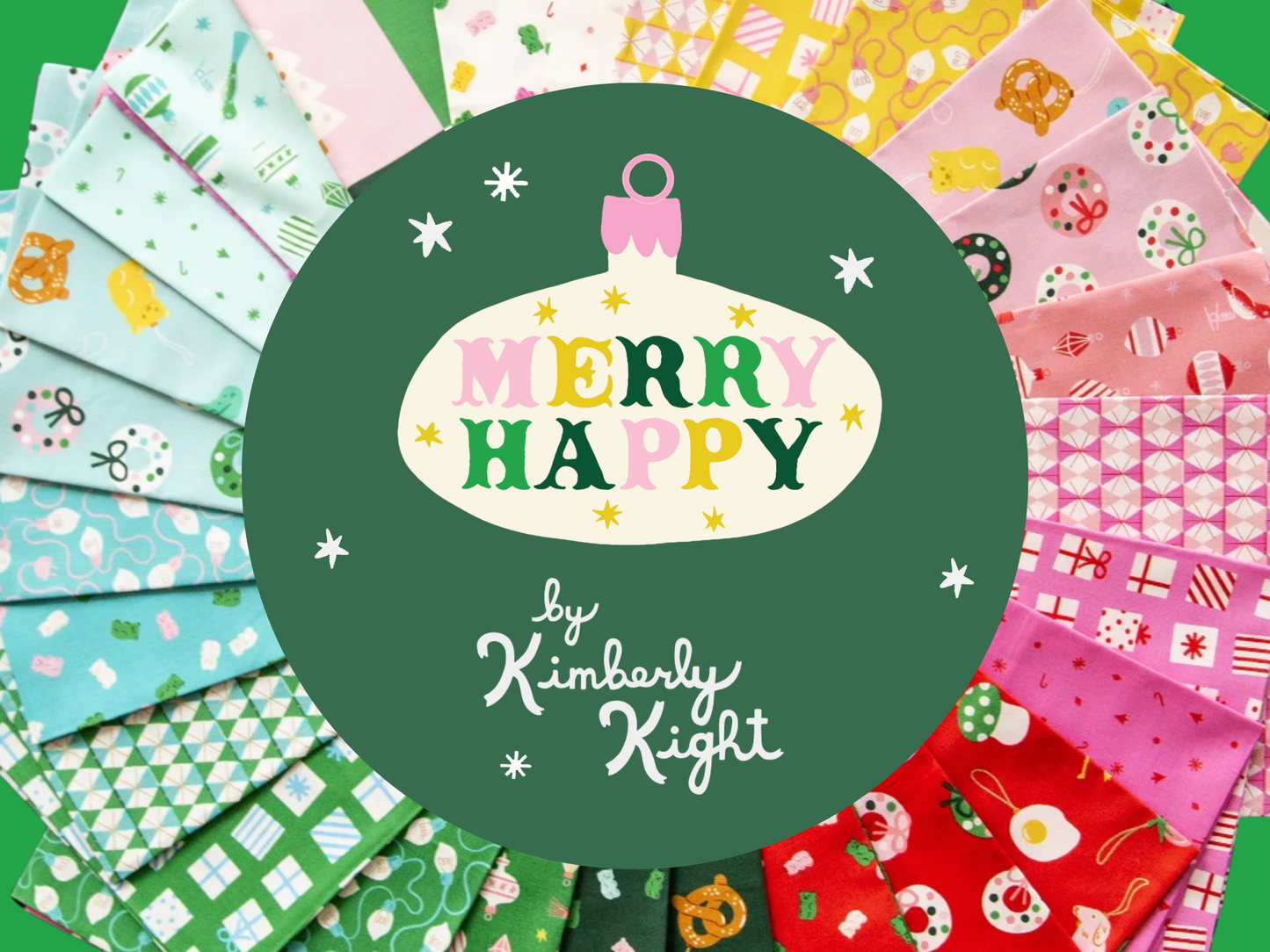 Merry Happy Collection – Kimberly Kight – 5” Charm Pack – Ruby Star Society