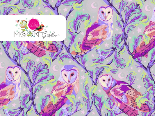 Tula Pink | Moon Garden | Night Owl | PWTP197.Dusk | Quilting Cotton | OOP HTF Rare