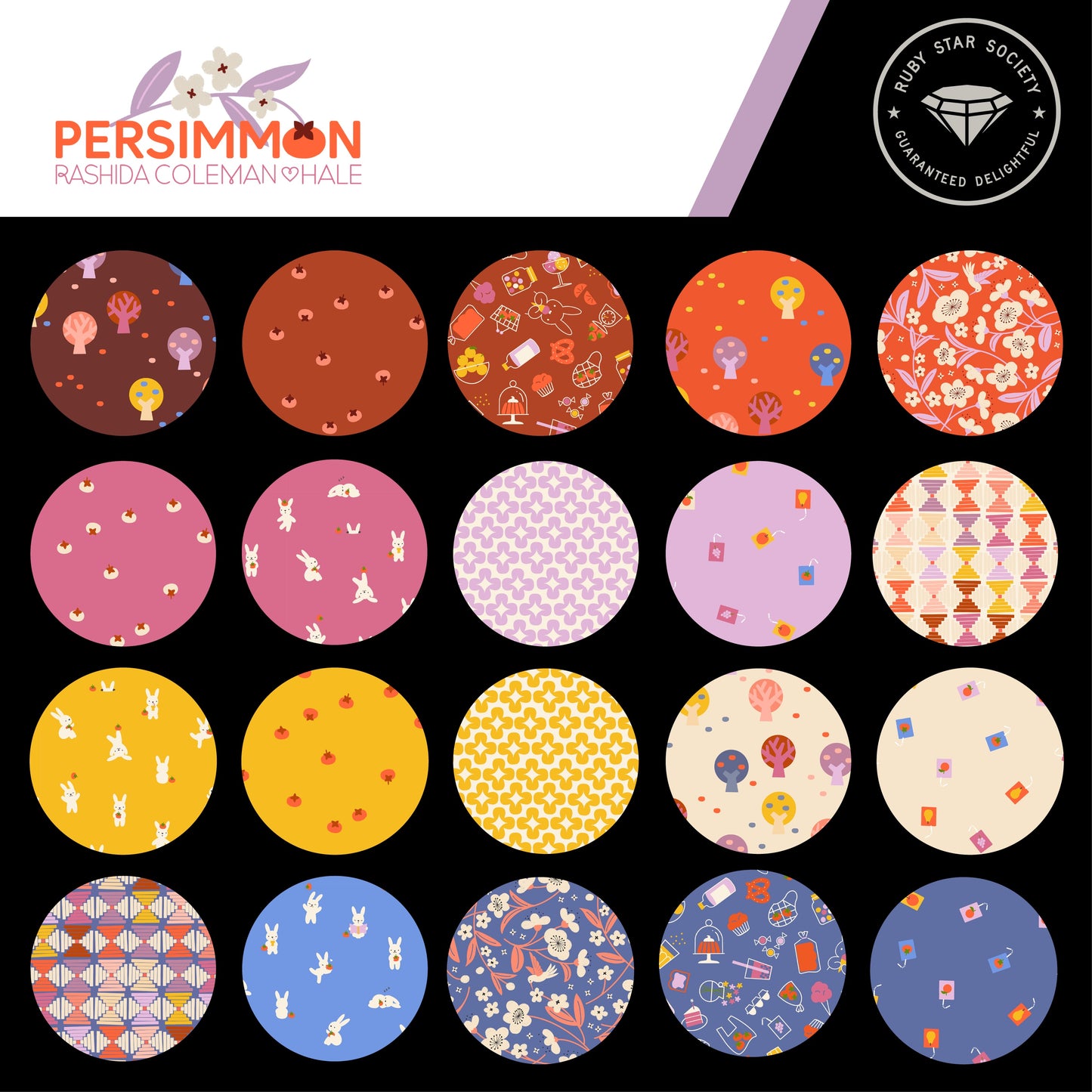 Persimmon – Rashida Coleman Hale – 5” Charm Pack - Ruby Star Society