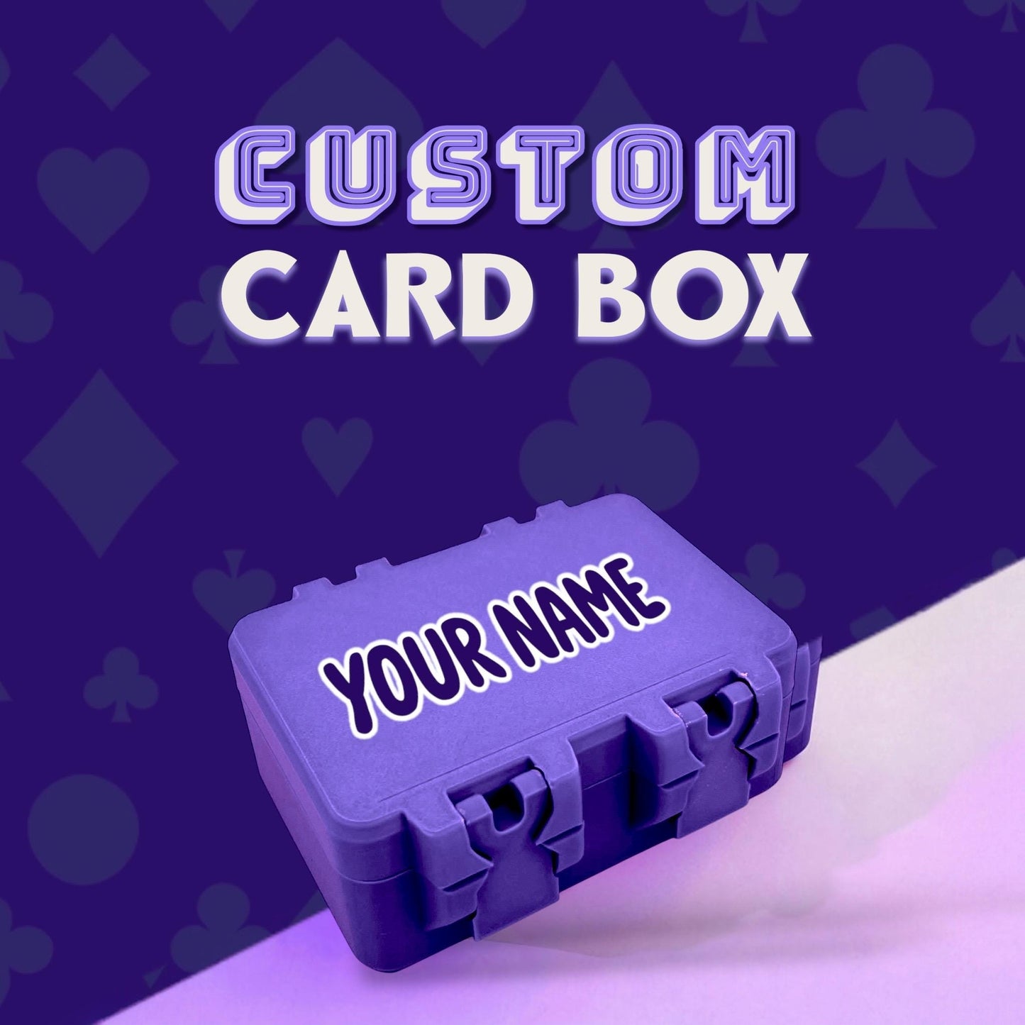 Personalized Magnetic-Lock Card Box | Choose Your Colors & Custom Name – 3D-Printed Storage