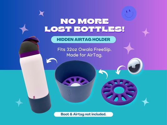 AirTag Holder for Owala FreeSip 32oz: 3D Printed Bottle Tracker Insert