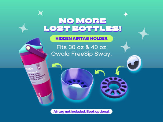 AirTag Holder for Owala FreeSip Sway Bottles: 3D Printed Hidden Insert