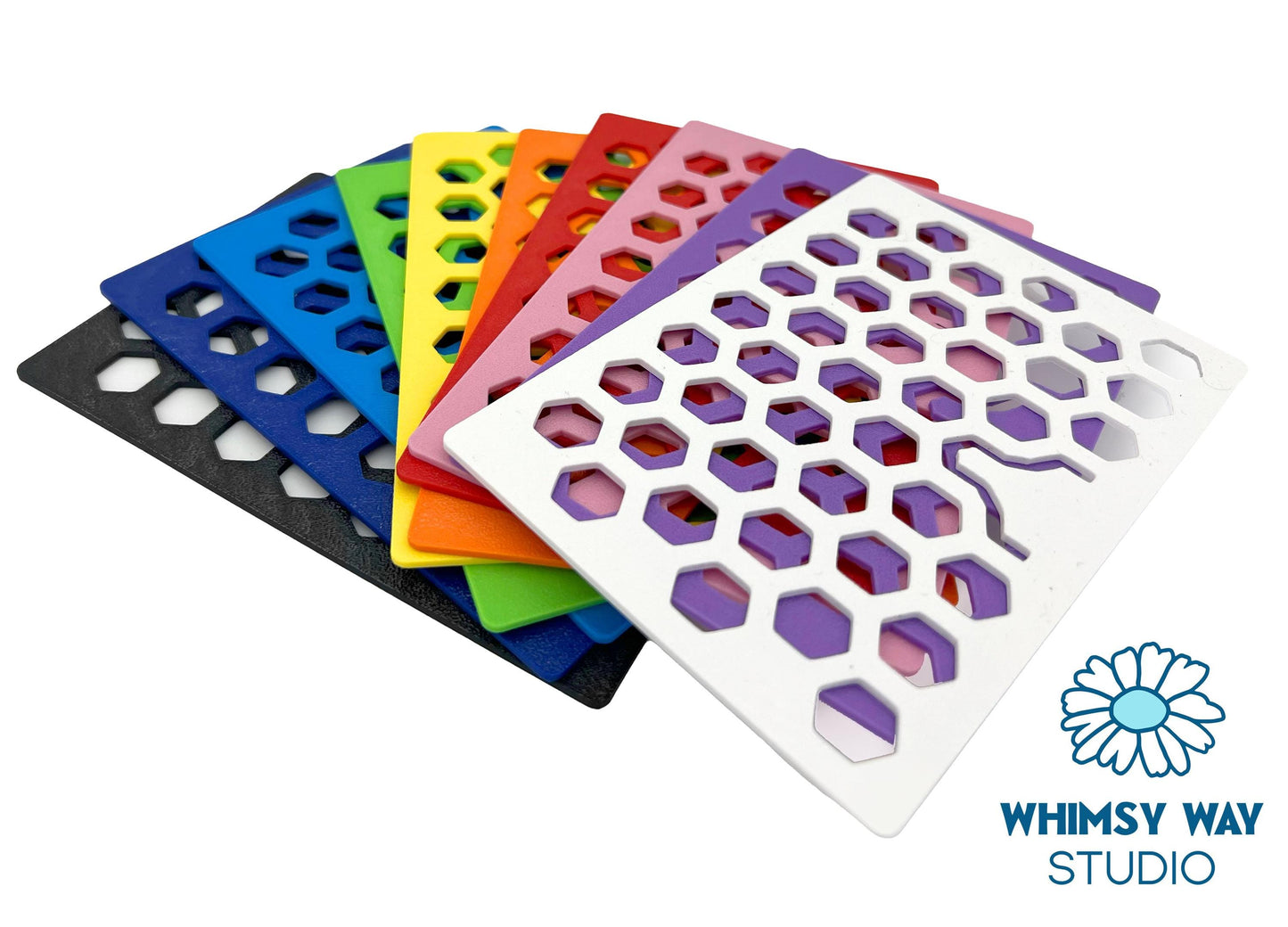 Hex Mini Bolt Fabric Organizers – 10 Pack w/ Clips – 3D Printed