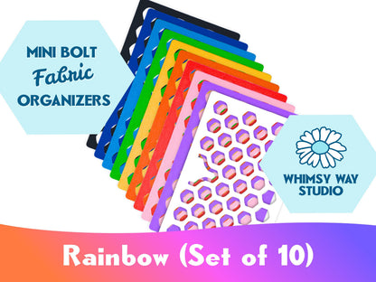 Hex Mini Bolt Fabric Organizers – 10 Pack w/ Clips – 3D Printed