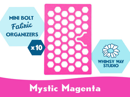 Hex Mini Bolt Fabric Organizers – 10 Pack w/ Clips – 3D Printed