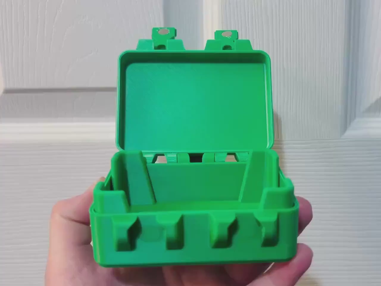 Personalized Magnetic-Lock Card Box | Choose Your Colors & Custom Name – 3D-Printed Storage