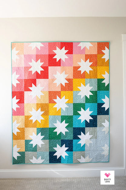 Star Pop 2 Quilt Pattern | Quilty Love | Paper Pattern